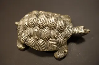 Massiver Metallguss, versilbert, Größe 20,5 cm.