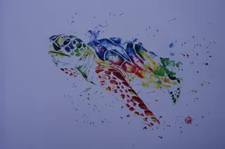 Aquarell, Druck, sign., ca. 30 x 21 cm, liebevoll gestaltet vom freischaffenden Künstler (Maler, Zeichner), Göppingen.