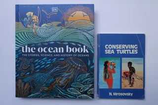Ein ungewöhnlich schön gestaltetes Buch, mit ausgezeichneten zeitgenössischen und alten Abbildungen aus Natur und Kunst (weltweit), Dorling Kindersley Verlag, London (2025), Format 24 x 29 cm, 320 Seiten, printed in India. Die Beiträge stammen von sechs hochqualifizierten Autoren. Das Buch daneben hat die "British Herpetological Society" (London) bereits 1983 publiziert, 176 Seiten. Titelfotos von N. Chancey (Sea Life Park, Hawaii) und A. Compost (Westafrika). Der Autor hat in Cambridge promoviert, war Professor der Universität Toronto und hat zahlreiche Arbeiten zu Meeresschildkröten veröffentlicht.