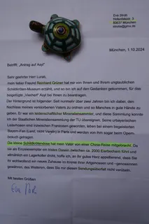 Nach dem hier gezeigten Brief, mit überraschenden und liebenswürdigen Zeilen, wurde natürlich umgehen "Asyl" gewährt.